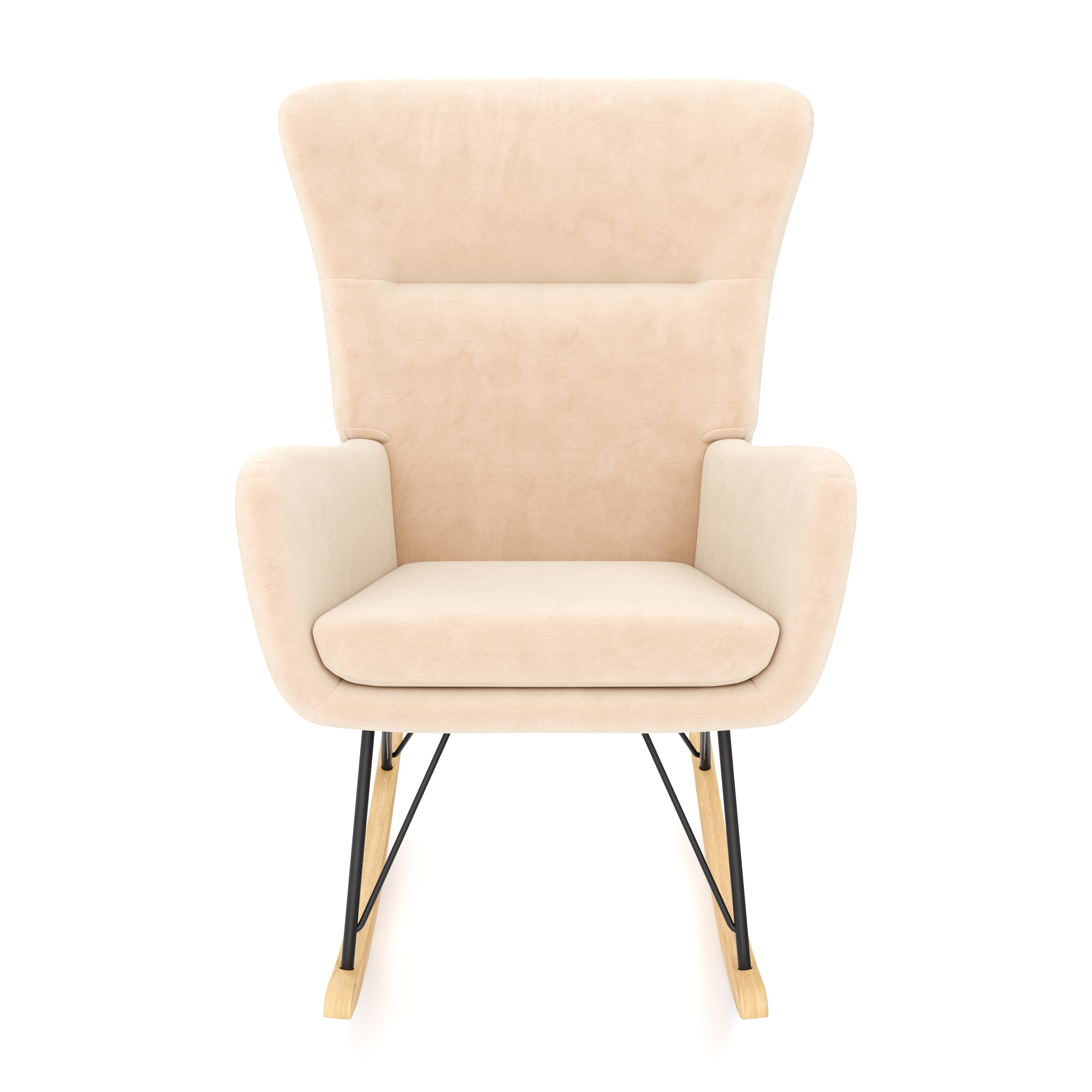 Schaukelstuhl Samt COMY beige