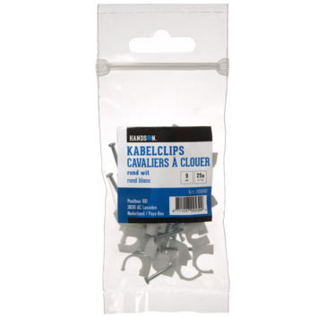HANDSON kabelclip rond wit 9mm (25 stuks)