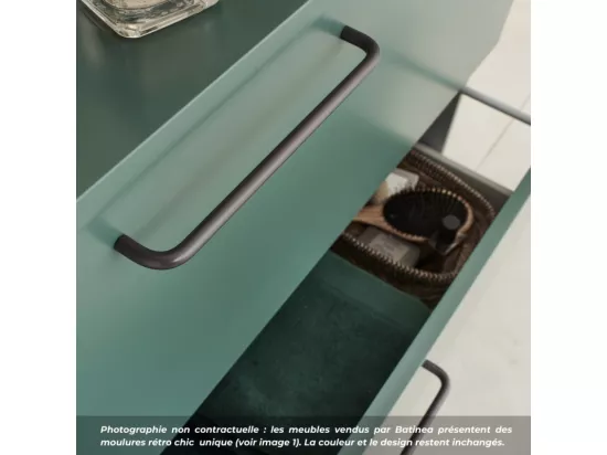 Meuble double vasque 120 cm JACOB DELAFON Odéon Rive Gauche vert olivier