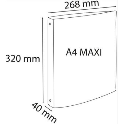 Exacompta - Classeur SKANDI à anneaux - DOS 40 mm - A4+ - capacité : 275 feuilles - disponible dans différentes couleurs