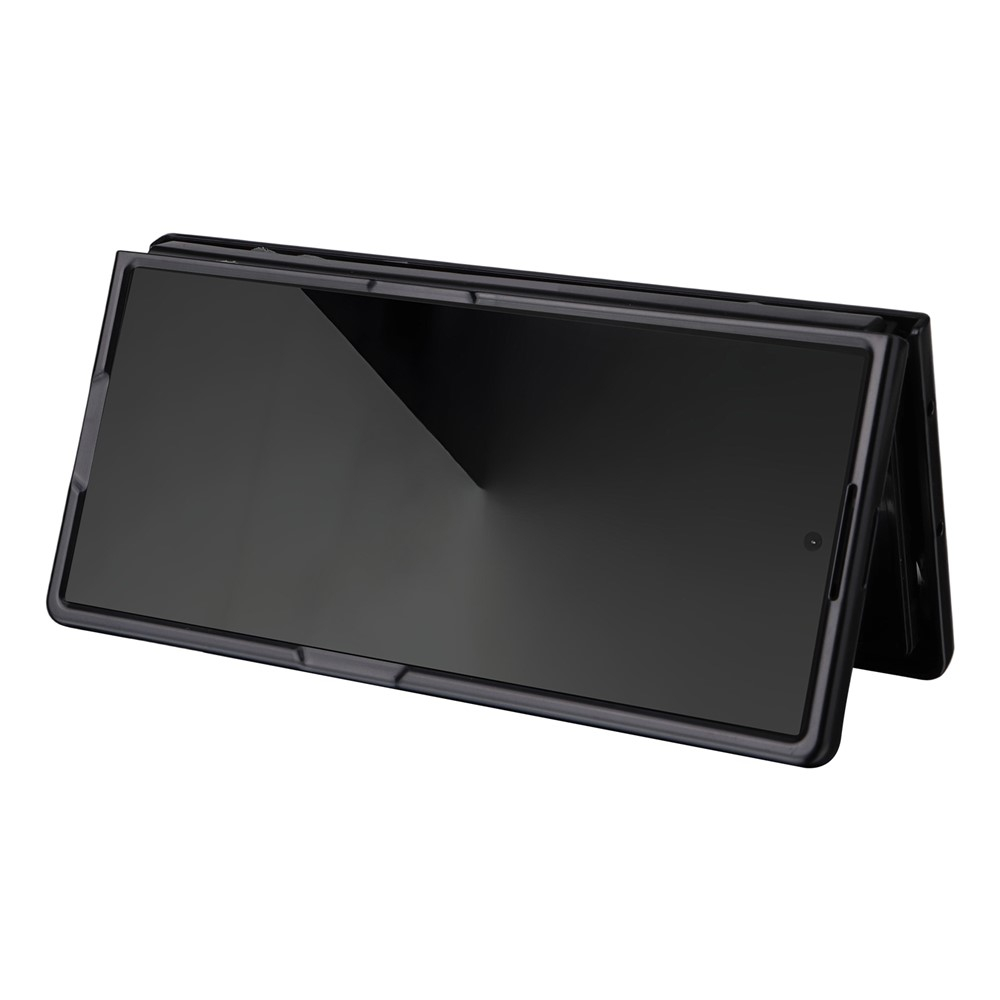 Samsung Galaxy Z Fold7 Hardcase Schutzhülle Litchi Look - Schwarz