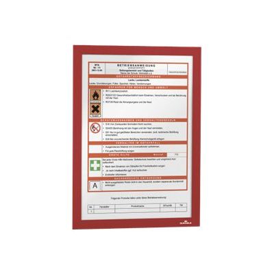 Durable Duraframe - 2 Cadres d'affichage adhésif - A4 - rouge