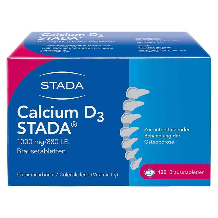 Calcium D3 STADA® 1000 mg/ 880 I.E. Brausetabletten, 120 St
