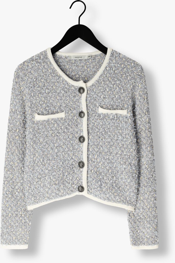 blauwe gestuz vest gznalin cardigan