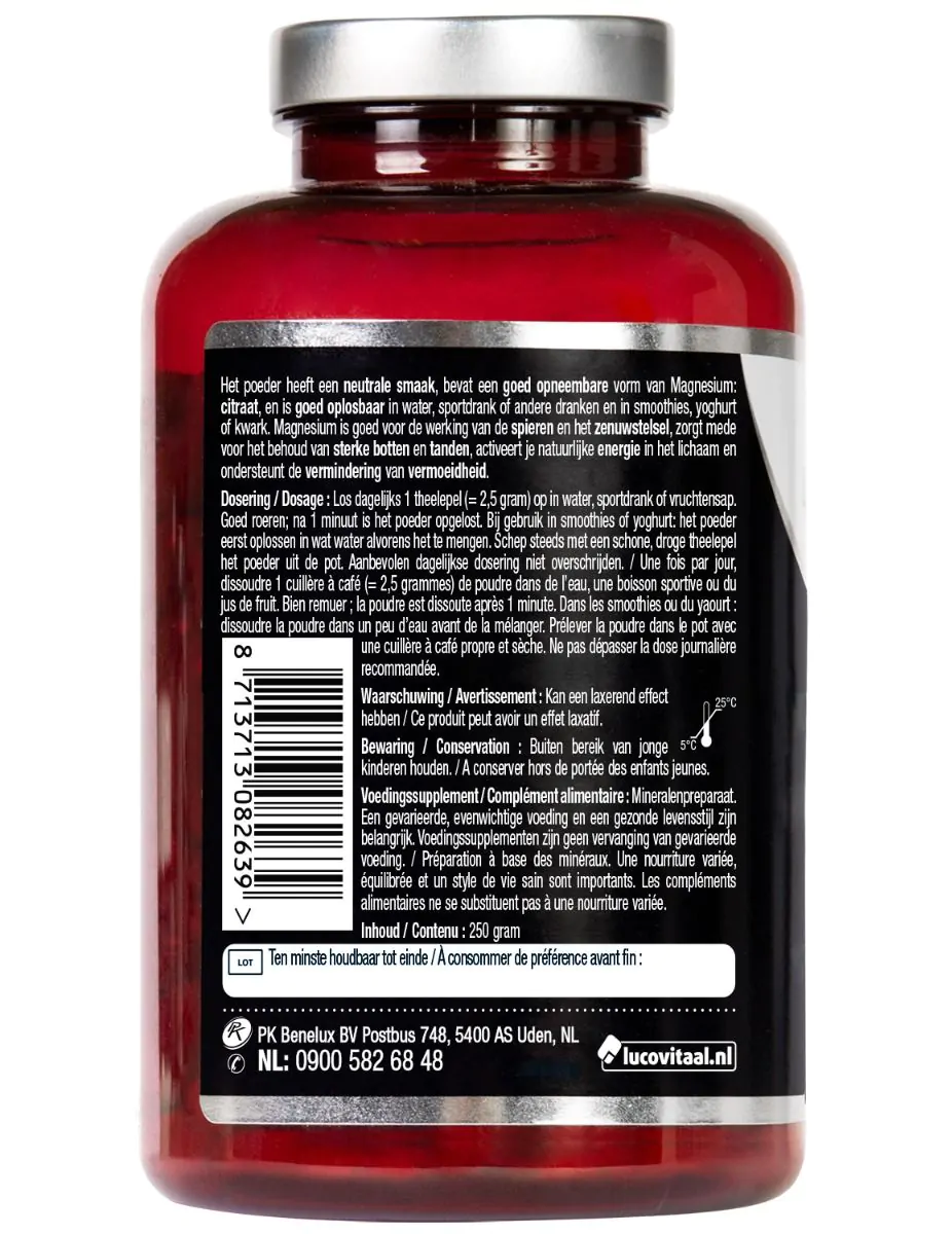 Magnesium 400 mg Citraat Poeder (100 doseringen)