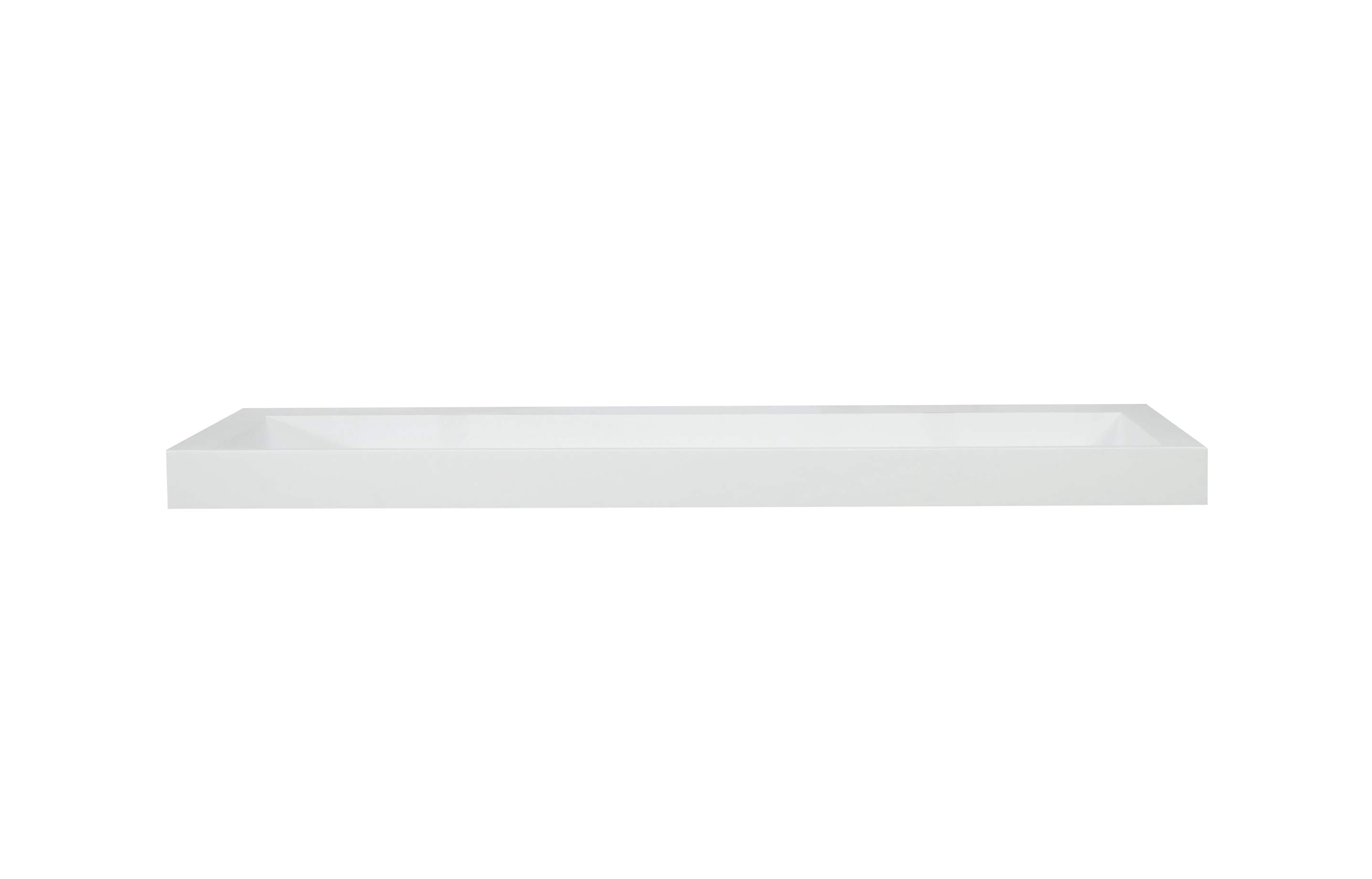 Saniclear Hoya solid surface wastafel 140x45,5cm zonder kraangat mat wit