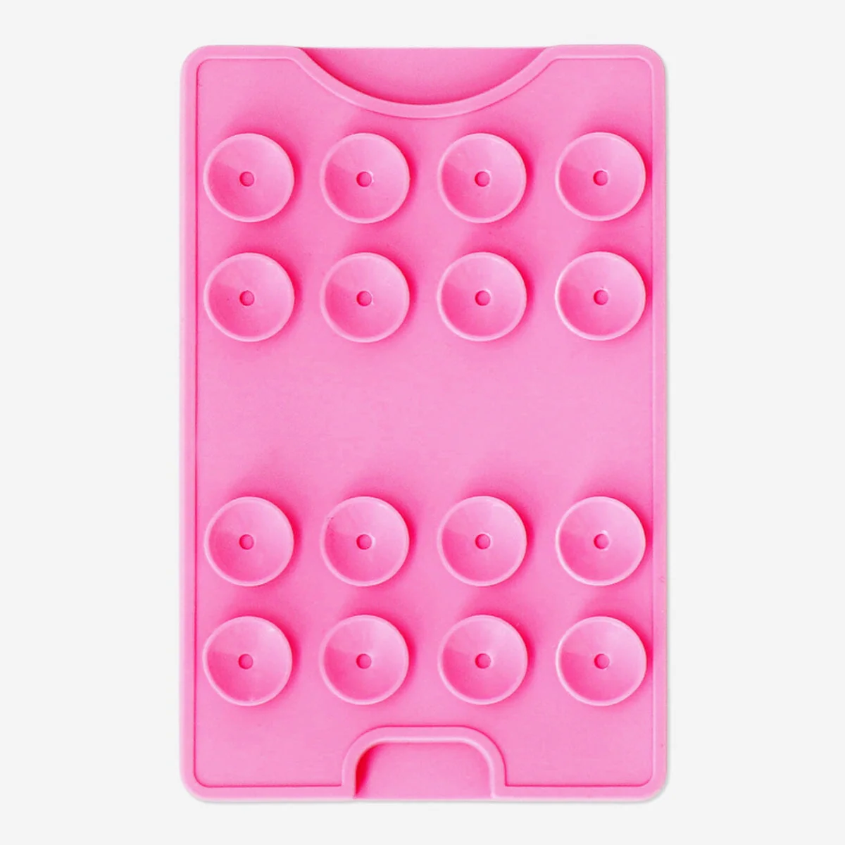 Pink kortholder til telefon med sugekopper