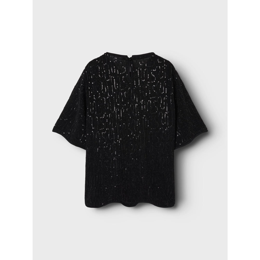 Køb Name It Black Runic Paillet Top
