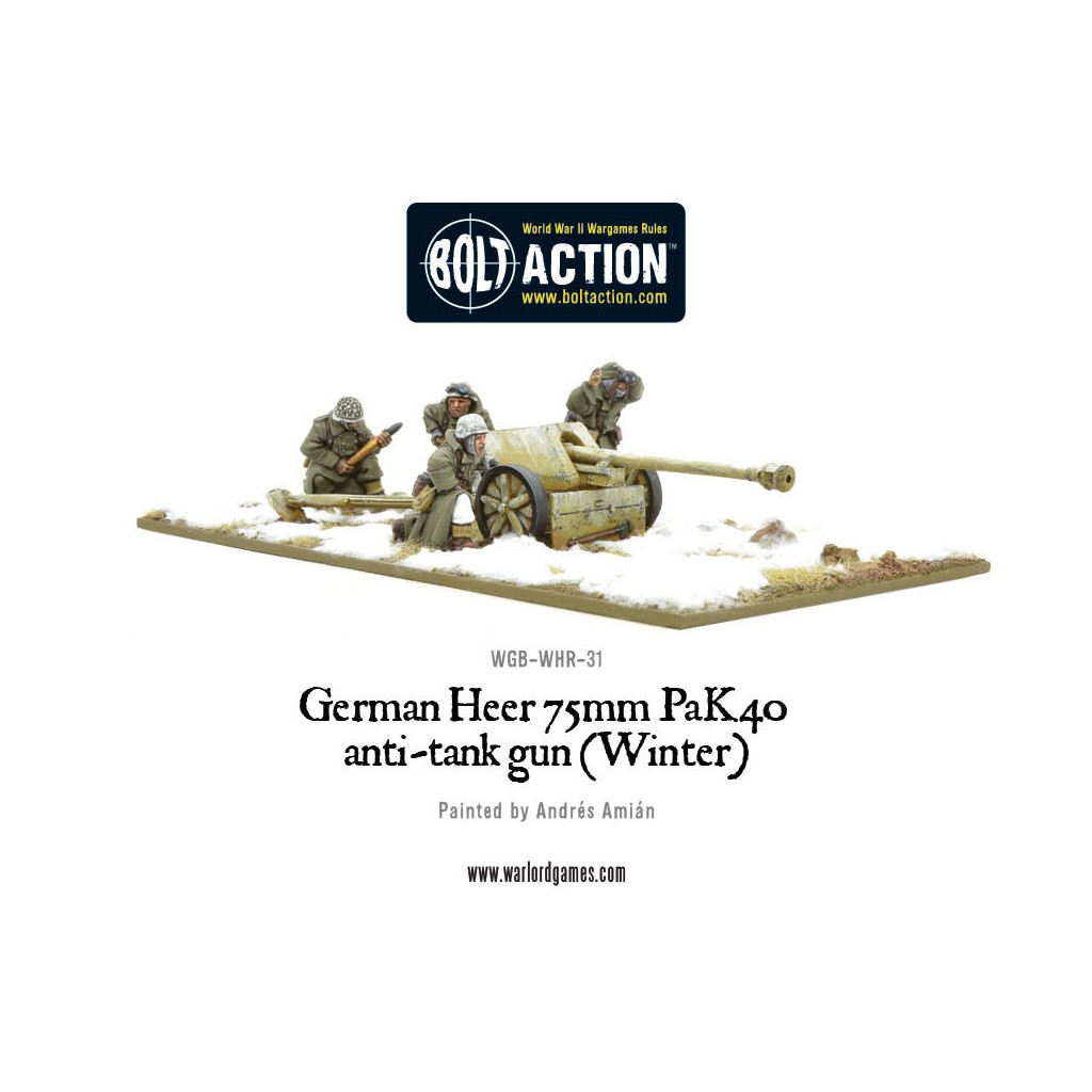 Bolt Action - Heer 75mm Pak 40 anti-tank gun (Winter)