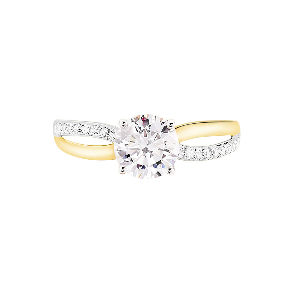 Bague Solitaire Ofelie Or Jaune Oxyde De Zirconium