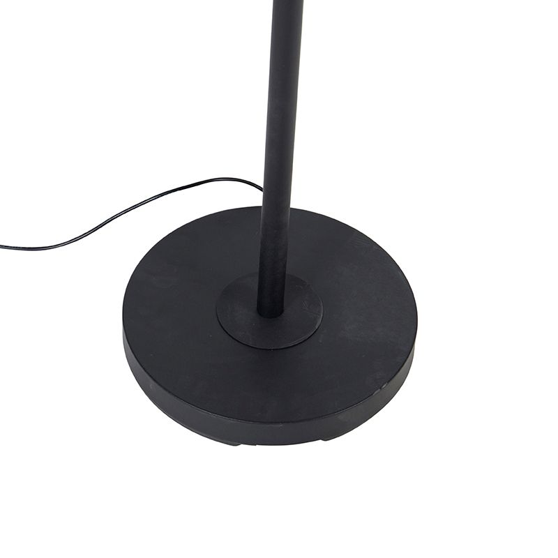 Moderne vloerlamp zwart incl. LED dimbaar met leesarm - Strela