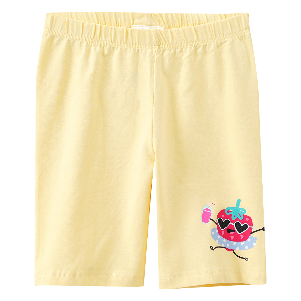 Famy 3 Mädchen Radler mit bunten Motiven hellgelb / rot / hellblau