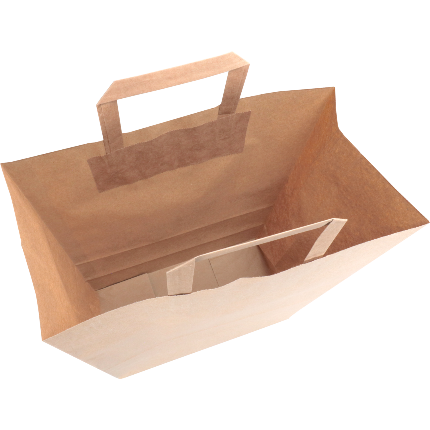 Tas, Papier, platte handgreep, 32x 16x43cm, draagtas, bruin