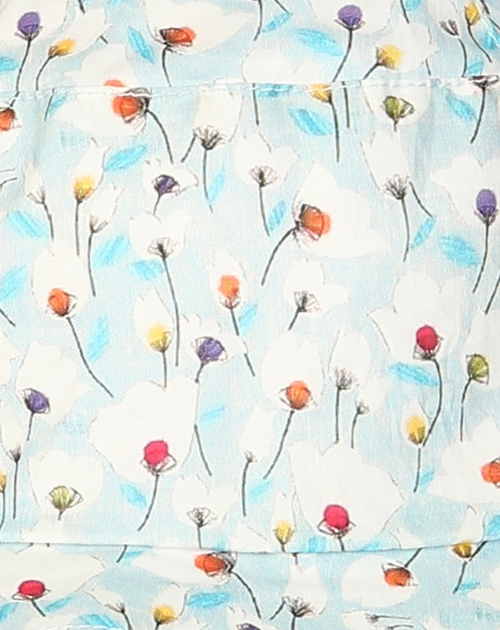 Sommerhut BLUMEN in hellblau