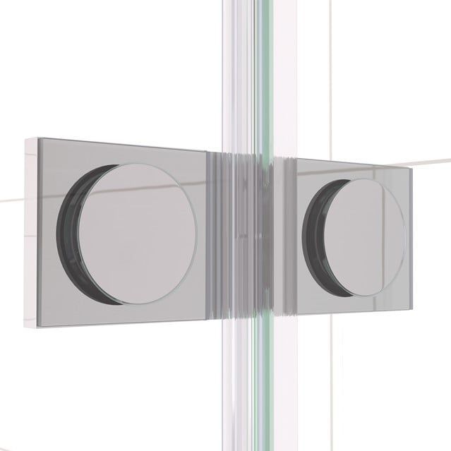 Diamond Douchecabine | 100x80 cm Chroom Helder glas Draaideur Rechthoek