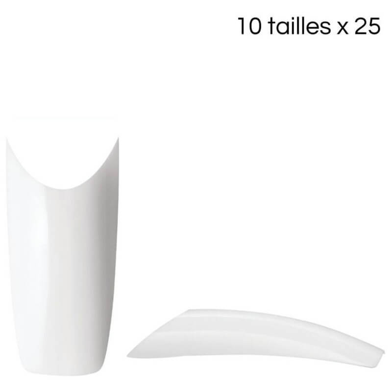 Boîte 250 Tips french smile 10 tailles X 25 pcs