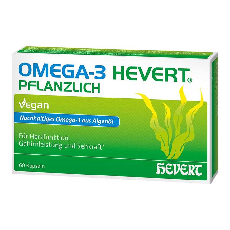 Omega-3 Hevert pflanzlich Weichkapseln, 60 St