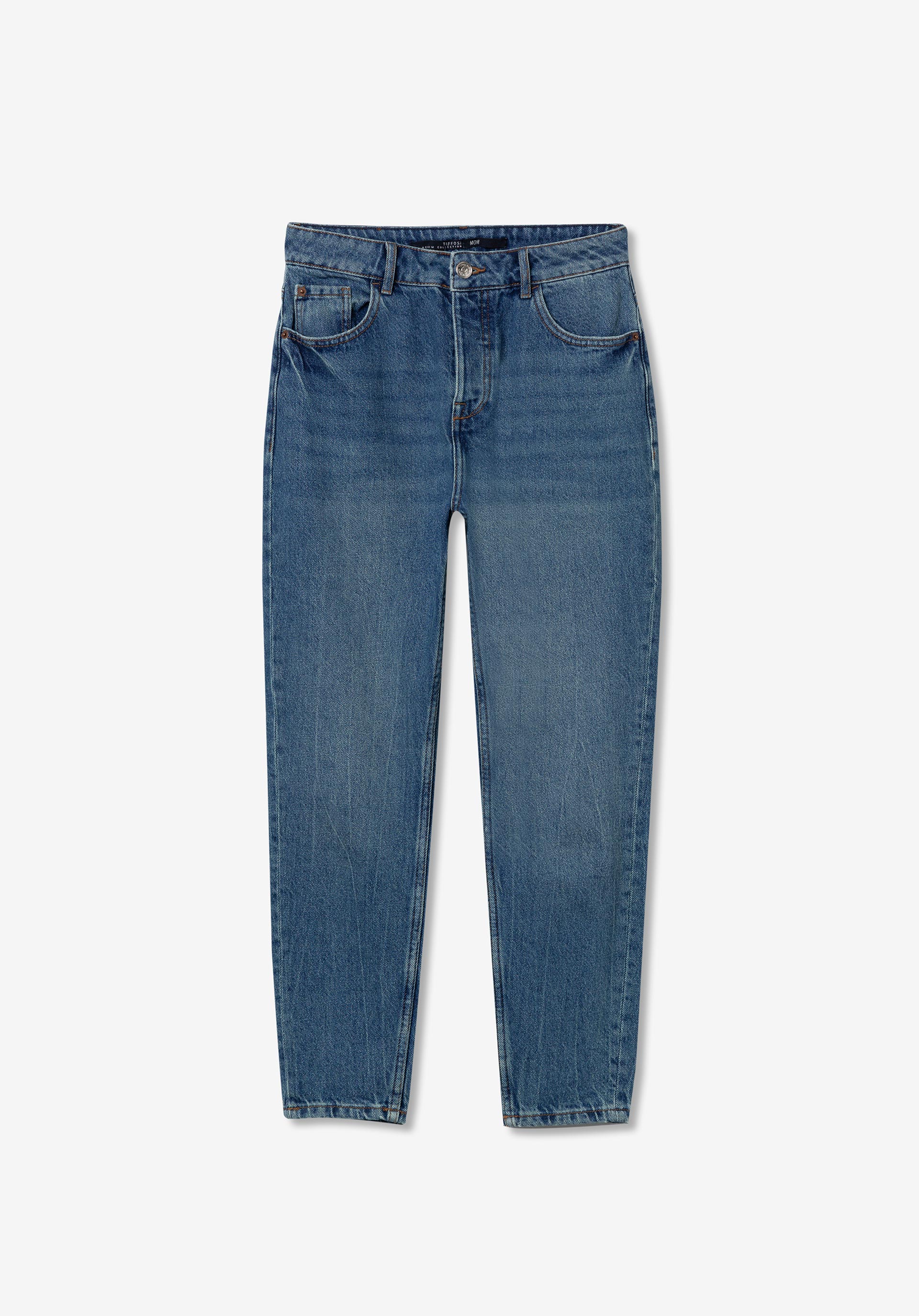 Jeans Mom Fit Cintura Alta