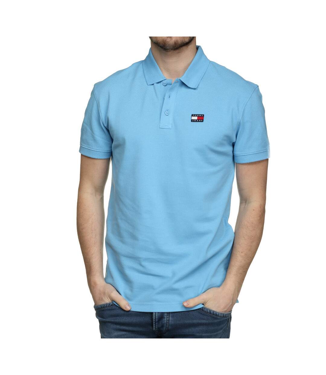 Polo Bleu Homme Tommy Hilfiger Badge