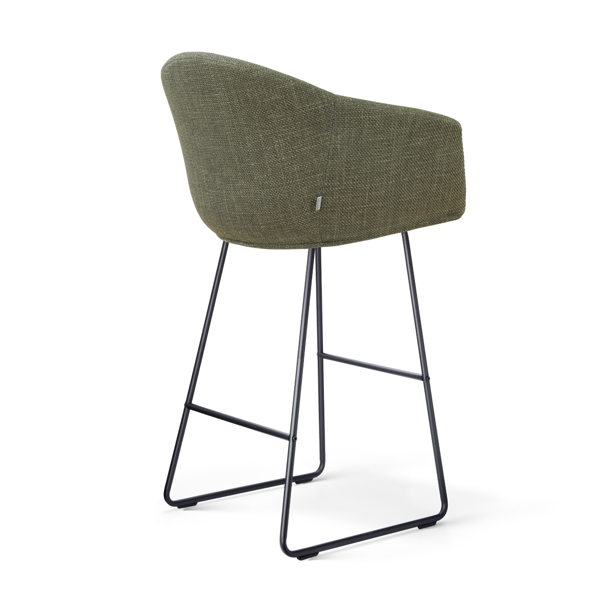 Barkruk Nino-Otis H75 cm zwart onderstel forestgroen