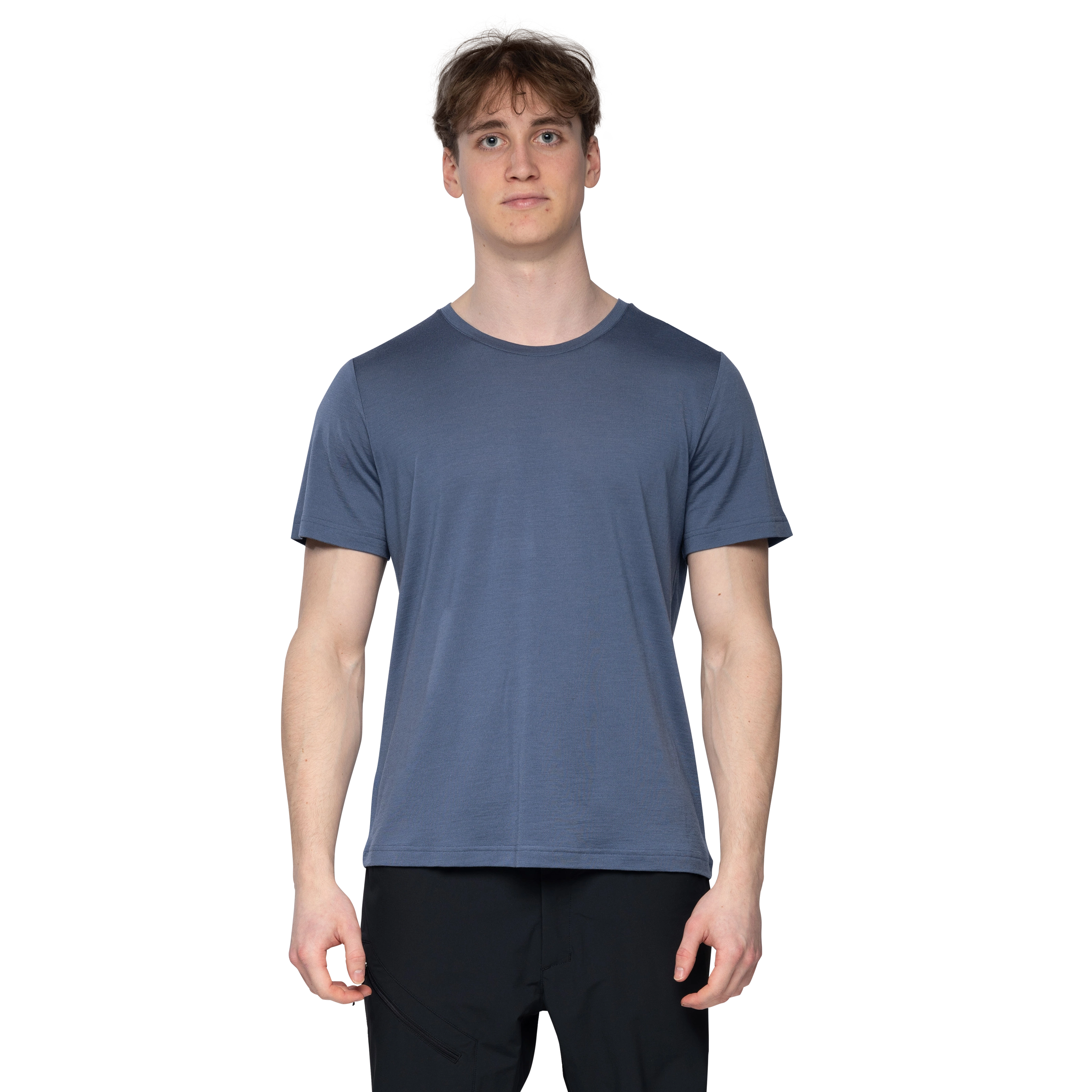 Whenever Merino Tee Men Granite Blue