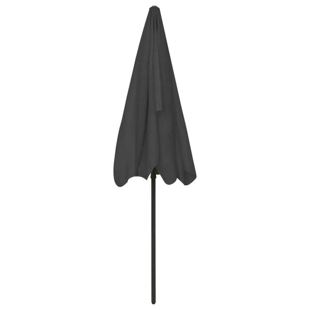 Parasol de plage 200 x 125 cm polyester anti-uv anthracite