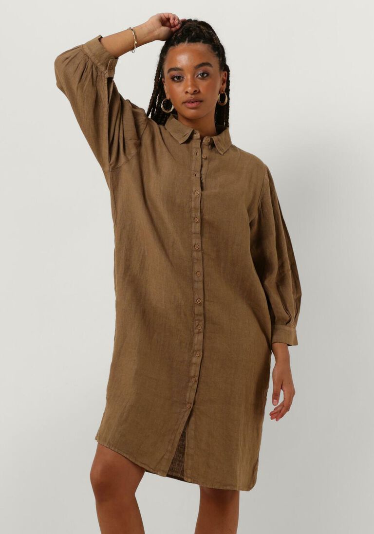 PENN & INK bruine penn & ink midi jurk dress