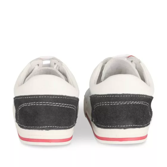 Baskets BLANC FREEMOUSS BOY CUIR