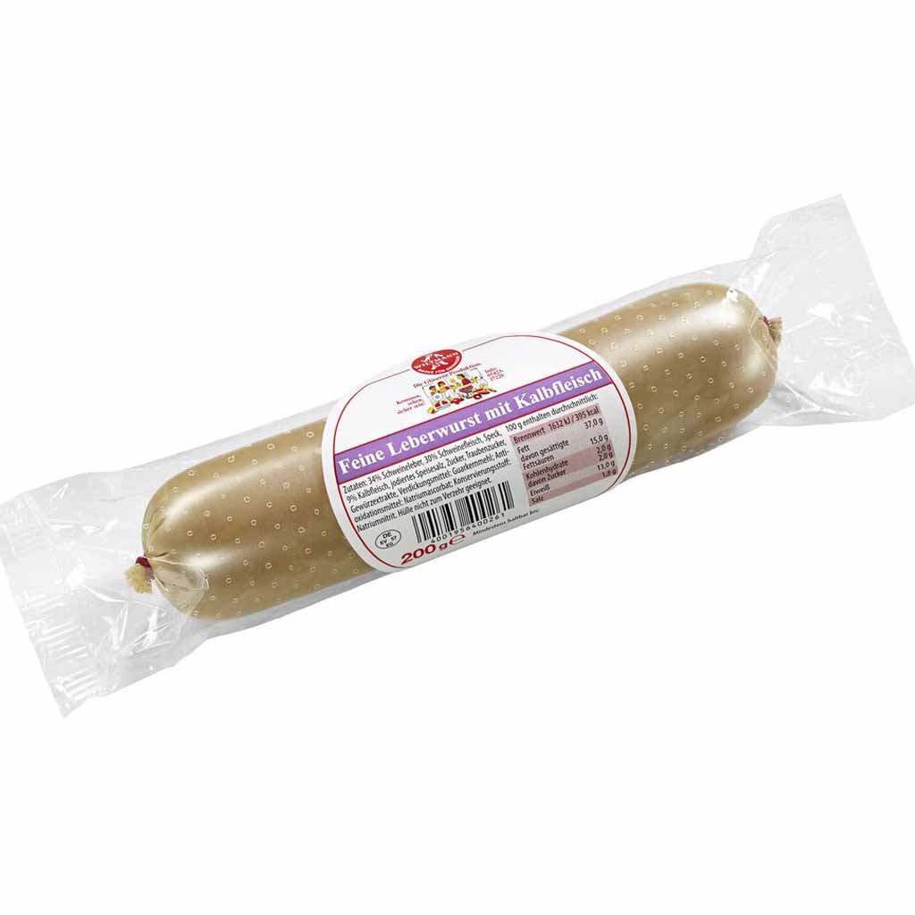 Wiltmann Feine Leberwurst mit Kalbfleisch 200g MHD:15.2.25
