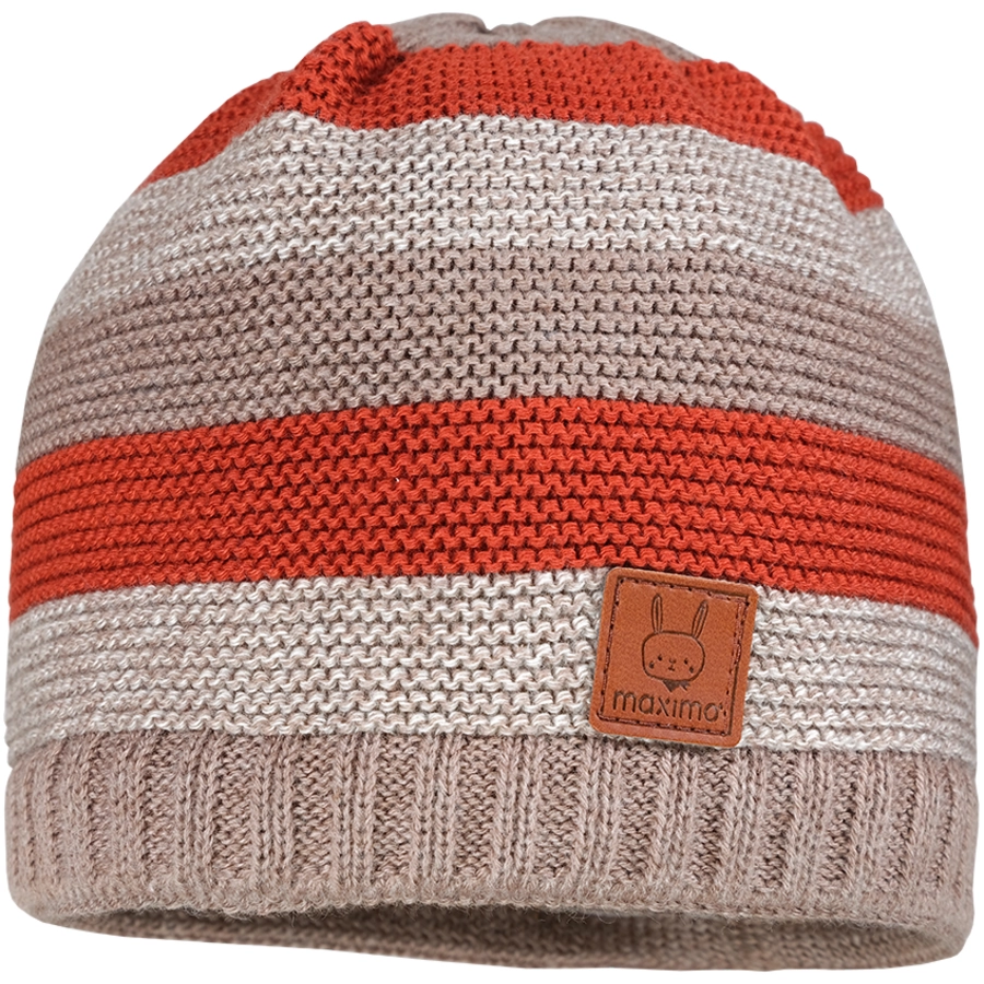 Maximo Beanie Blockringel braunmeliertbeigebraun