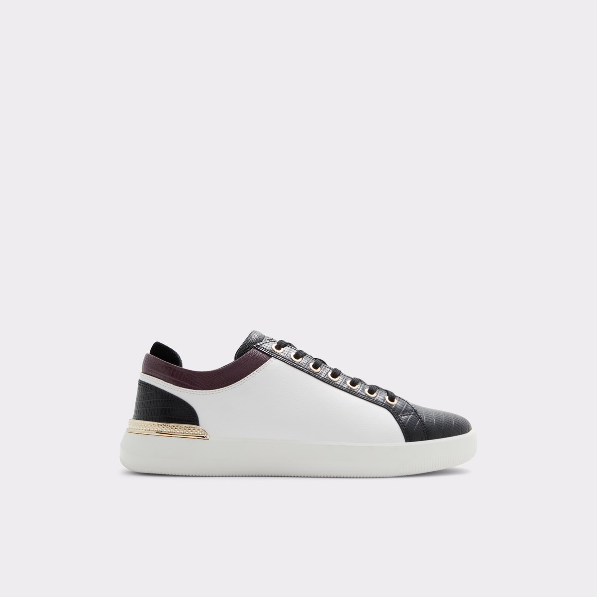 Aveo Black Synthetic Mixed Material Men Low top