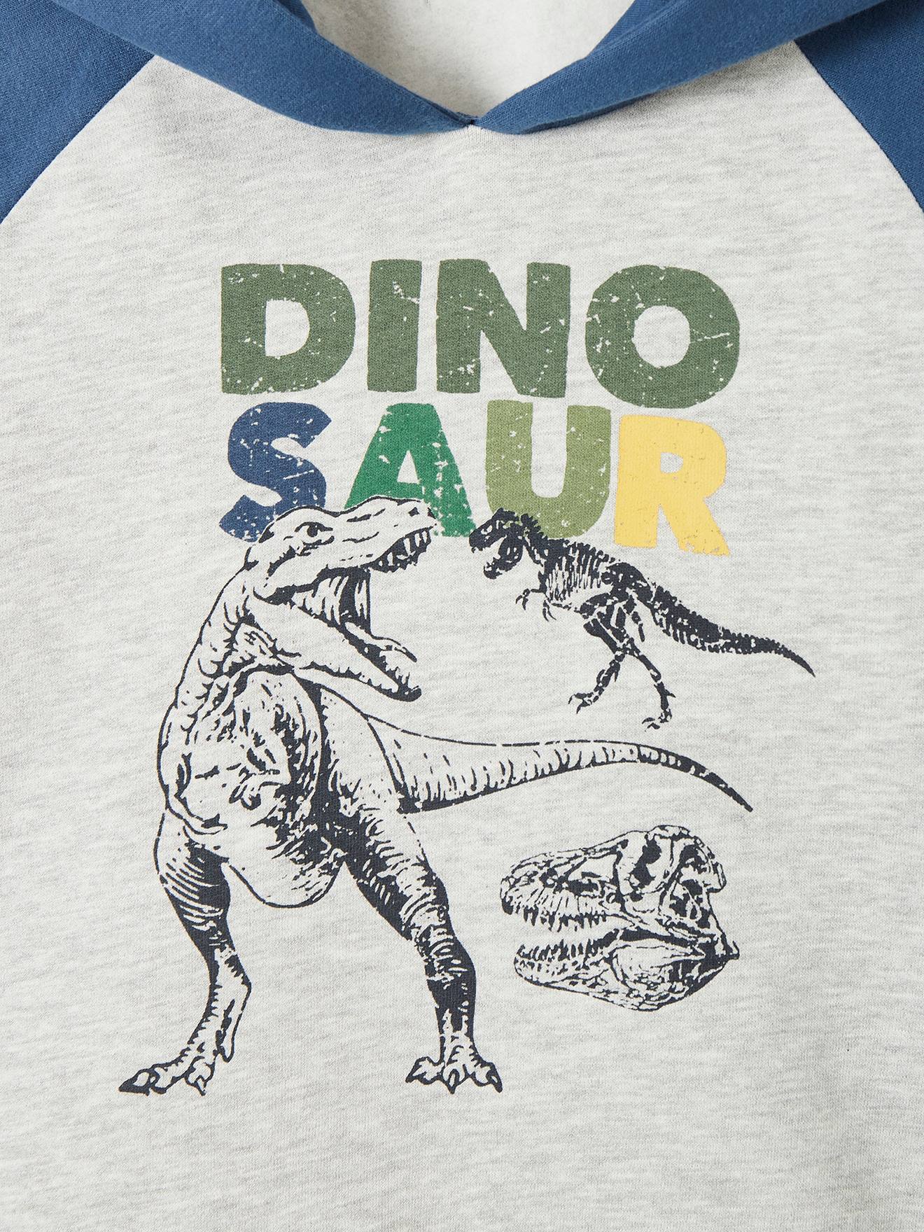 Moletom infantil masculino azul liso, tamanho médio, com estampa gráfica e mangas raglan.