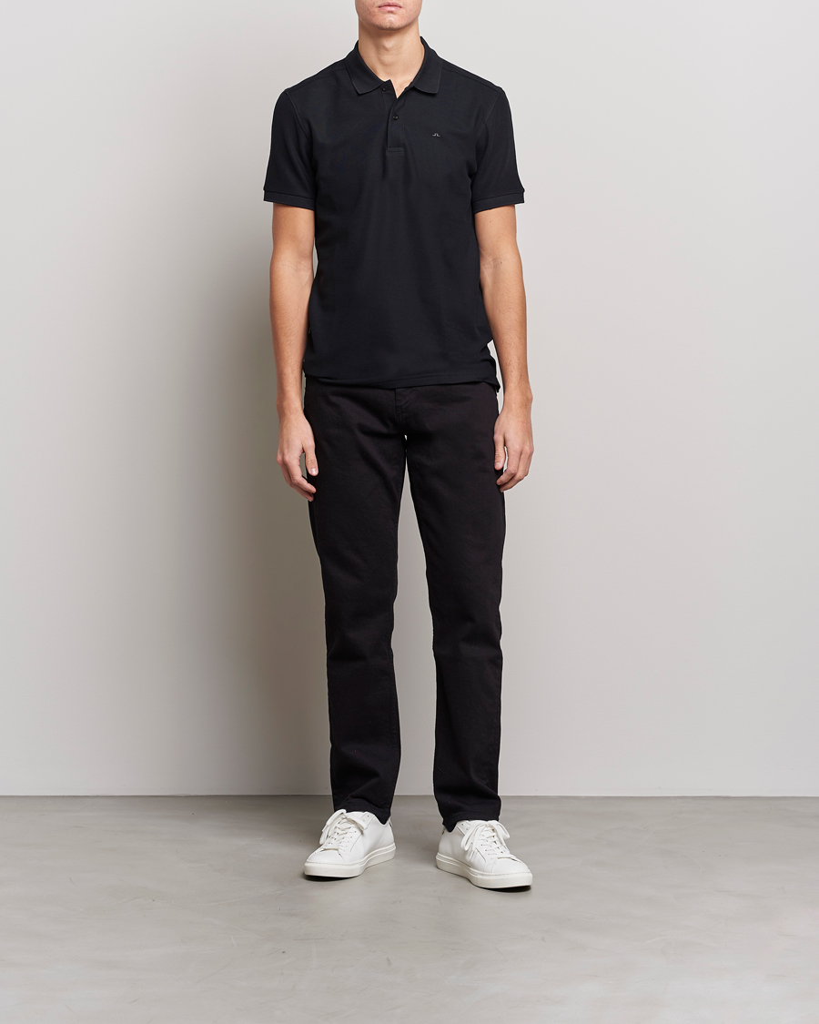 J.Lindeberg Troy Polo Pique Black