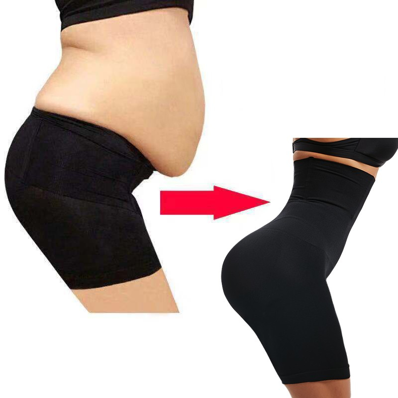 (Gr. L) Damen Body Former Shapewear Bauchweg Unterwäsche mit Korsett - Schwarz