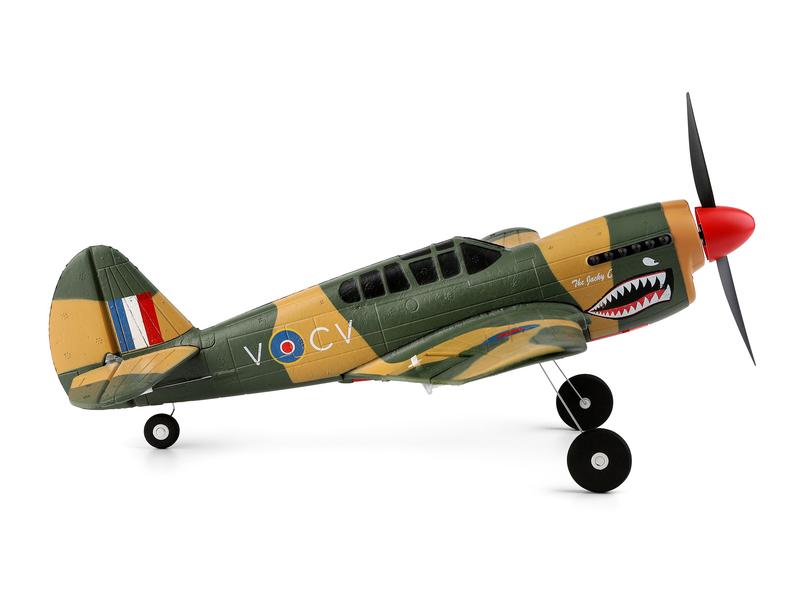 Amewi Warbird AMXflight P40 Fighter, Gyro, 4-Kanal, 384 mm, Kleines Curtis P40 Warhawk Modell mit Gyro Stabilisierung
