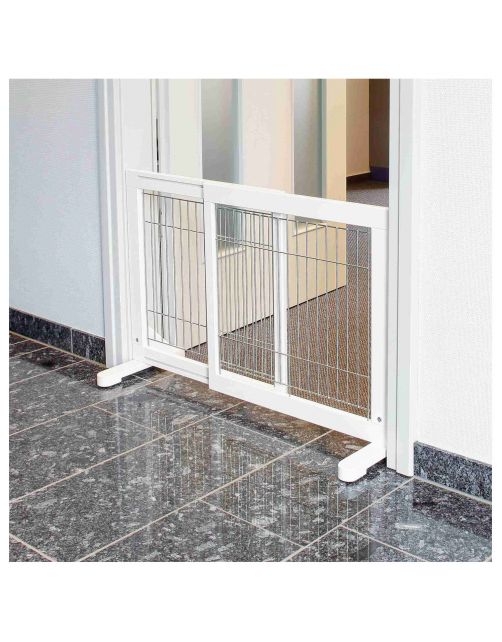 Trixie Honden-Hek 65-108 X 61cm - Afsluithek - 65-108x61 cm Wit