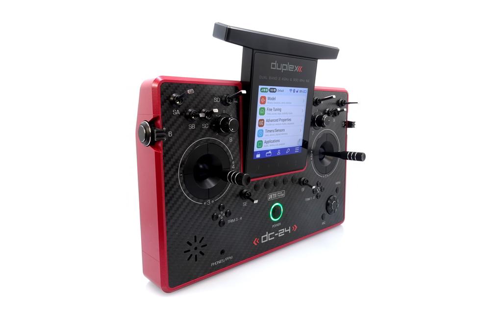 Fernsteuerung DC-24 II Carbon Line Rubinrot<br>Professioneller 2.4 GHz Duplex Pultsender