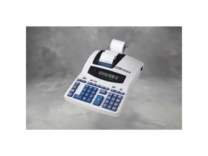 Strimmelregner Ibico 1232X m/12 cifre Euro, grønt display
