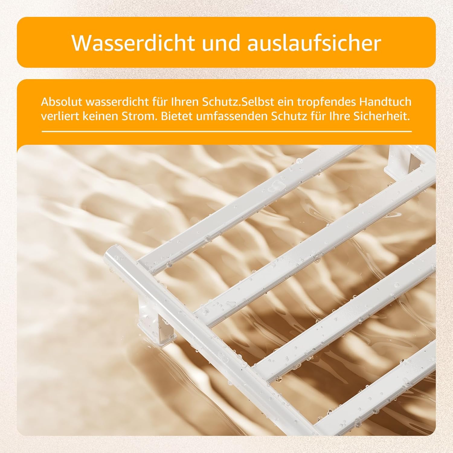 Handtuchheizkörper Elektrisch,Handtuchhalter,Handtuchwärmer,Badheizkörper Elektrisch,Touch Control LED-Bildschirm,360 W Badheizkörper Mit Timer&Einstellbarer Temperatur,Titanstahl (Weiß, 130 * 52cm)