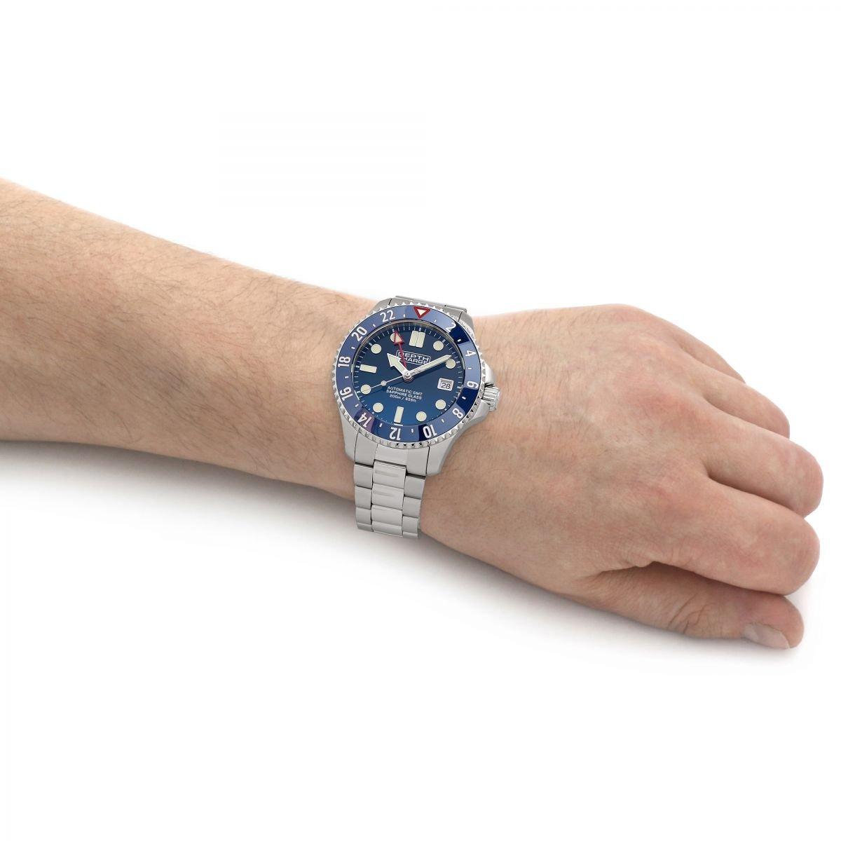 Depth Charge Stainless Steel Blue Dial Dive Watch