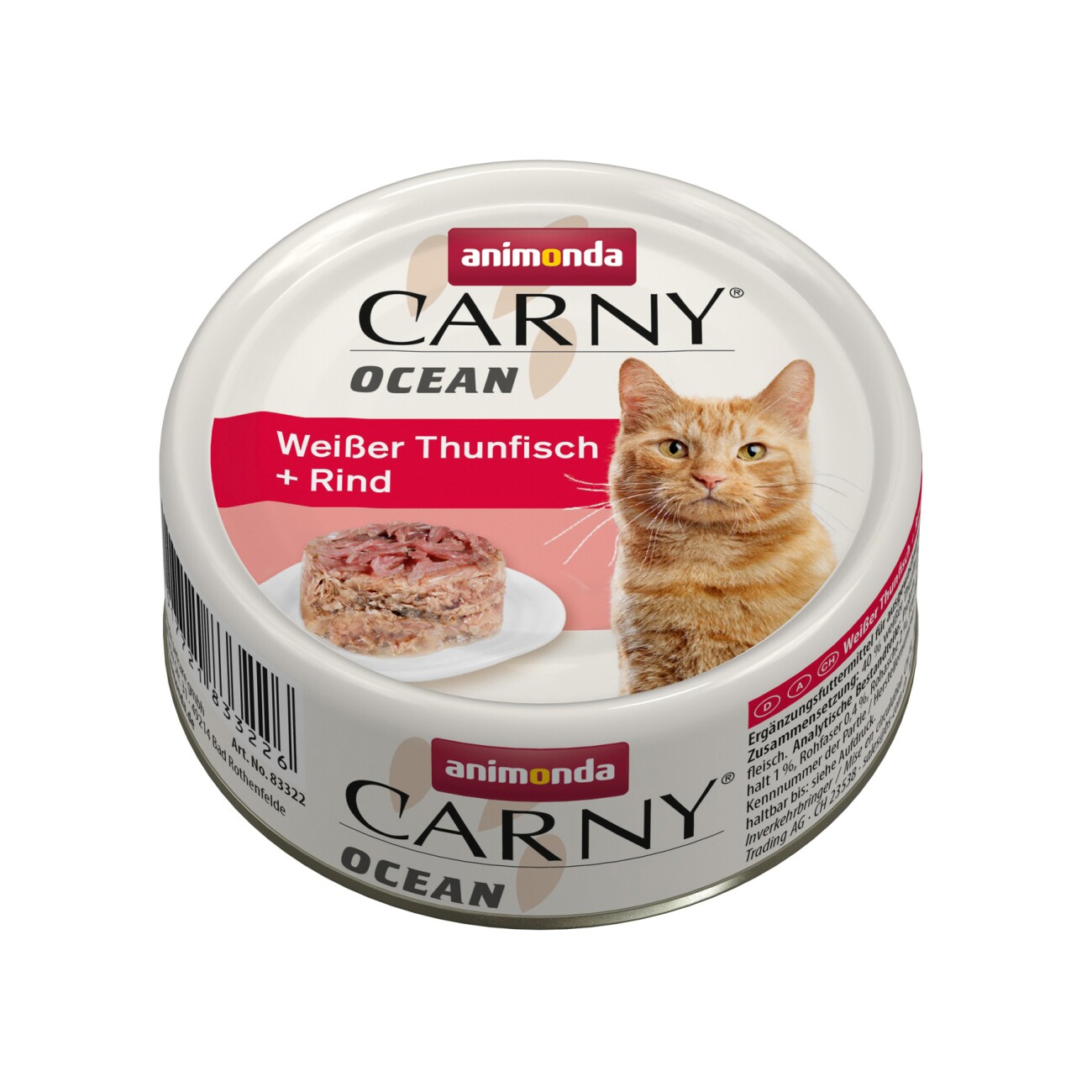 animonda Carny Nassfutter Katze Adult, Ocean 12x80 g Thunfisch und Rind