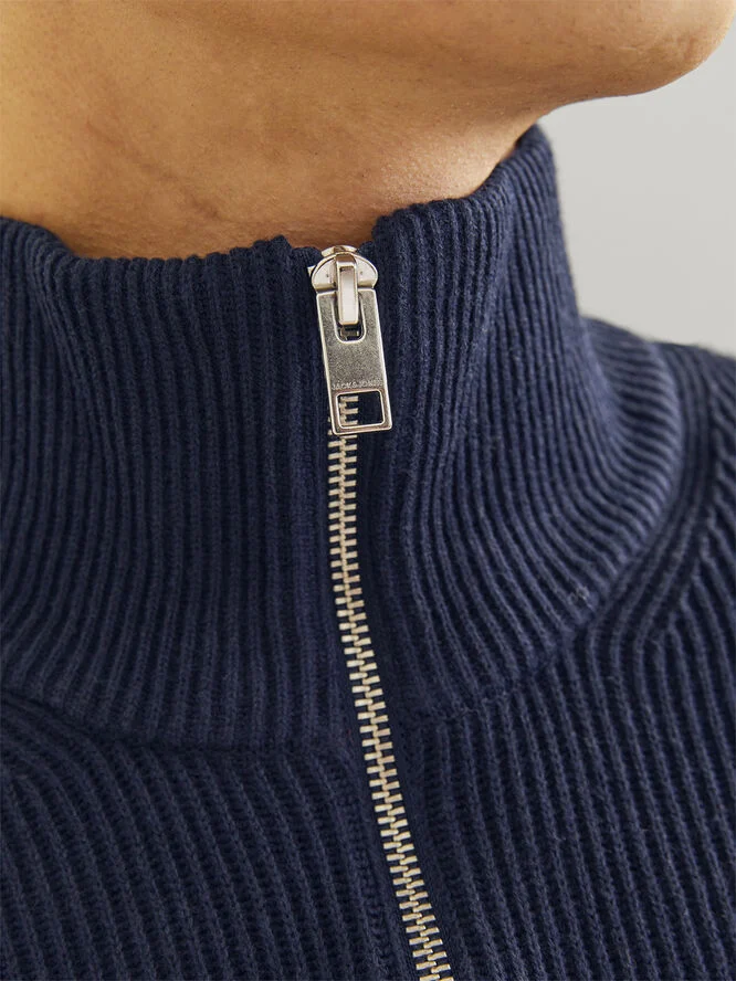 Jack & Jones JJEPERFECT KNIT HALF ZIP SN Sky captain