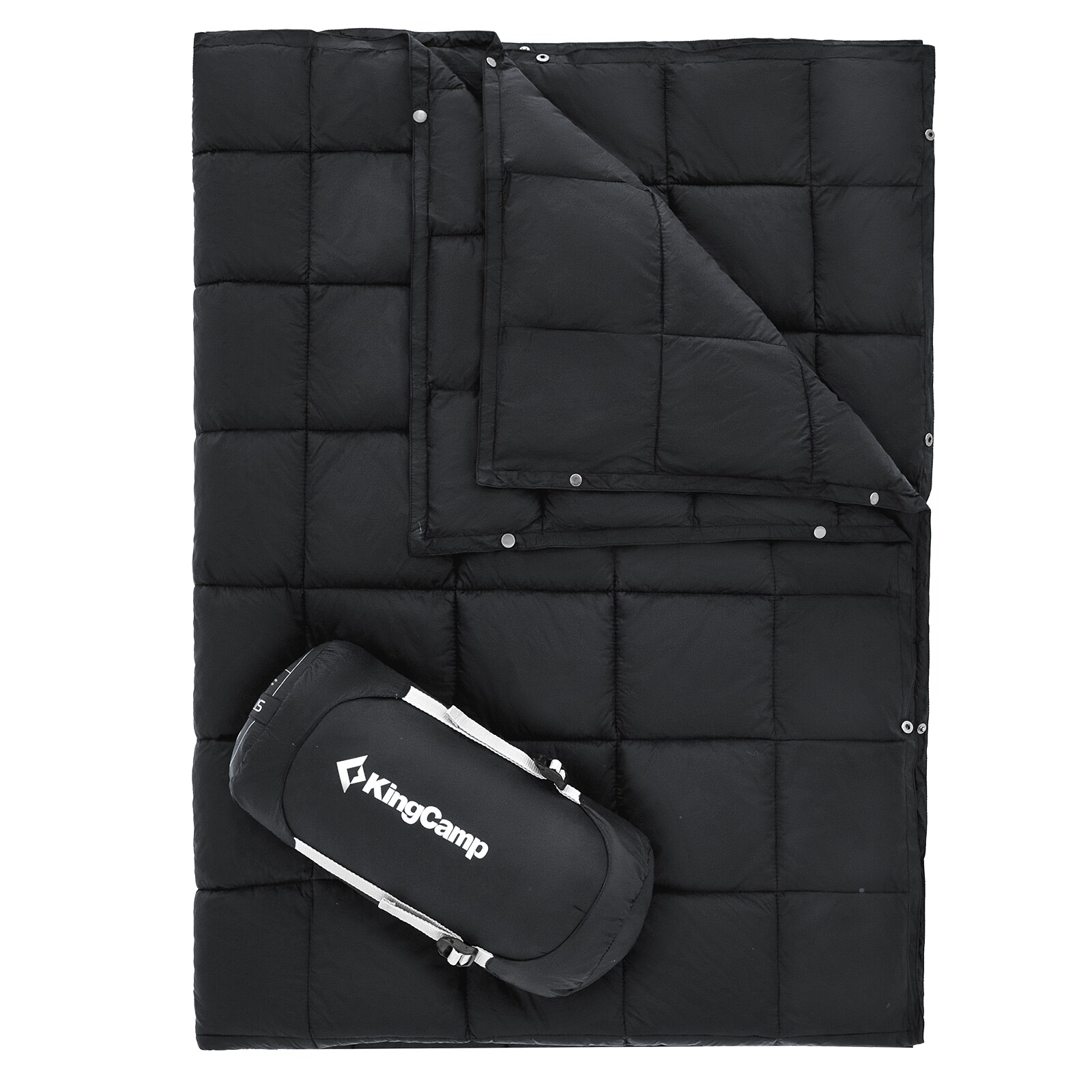 KINGCAMP Camping Decke Smart 800 Picknick Strand Matte Park Decke Leicht 810 g Farbe: black