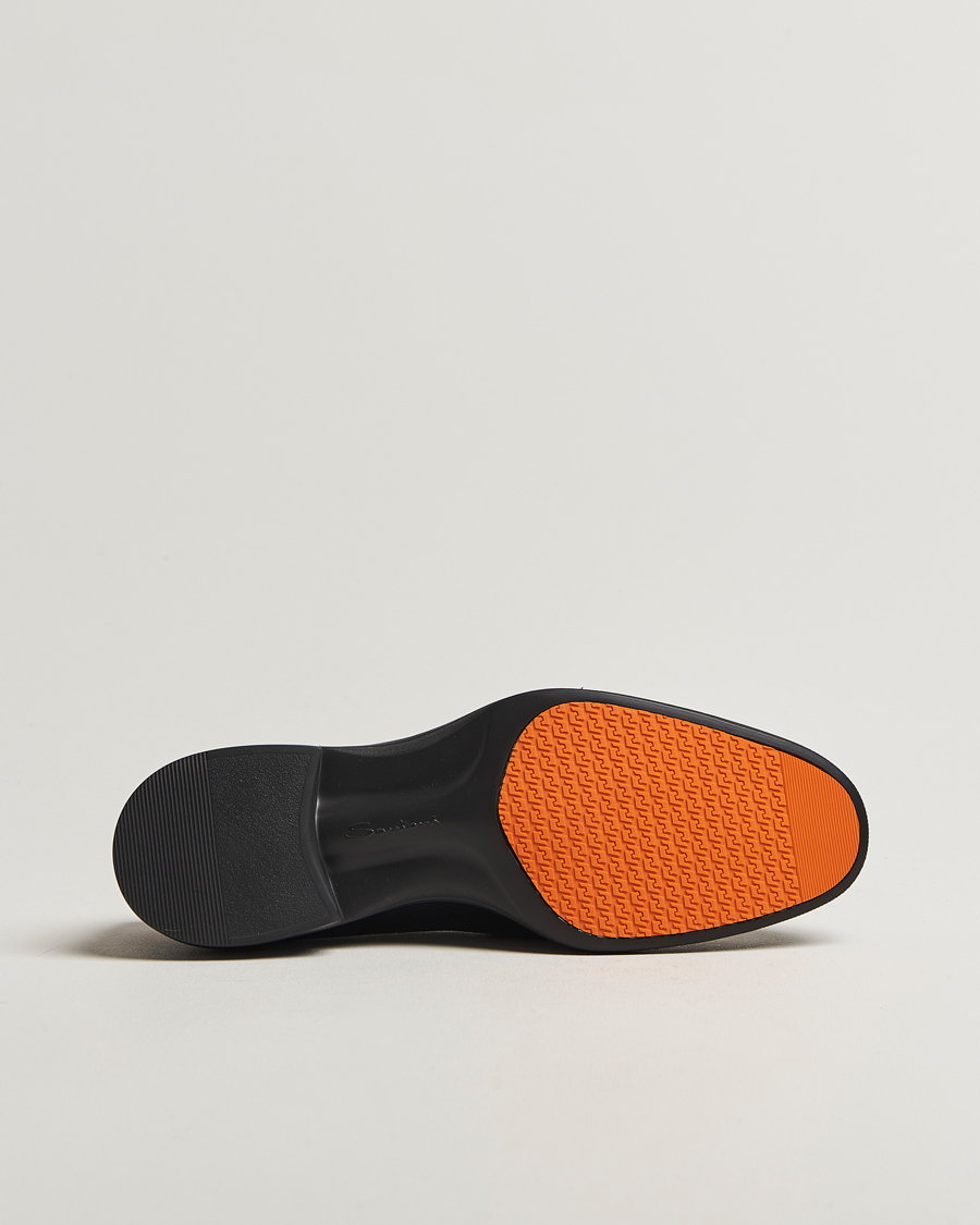 Santoni Easy Penny Loafer Black Calf