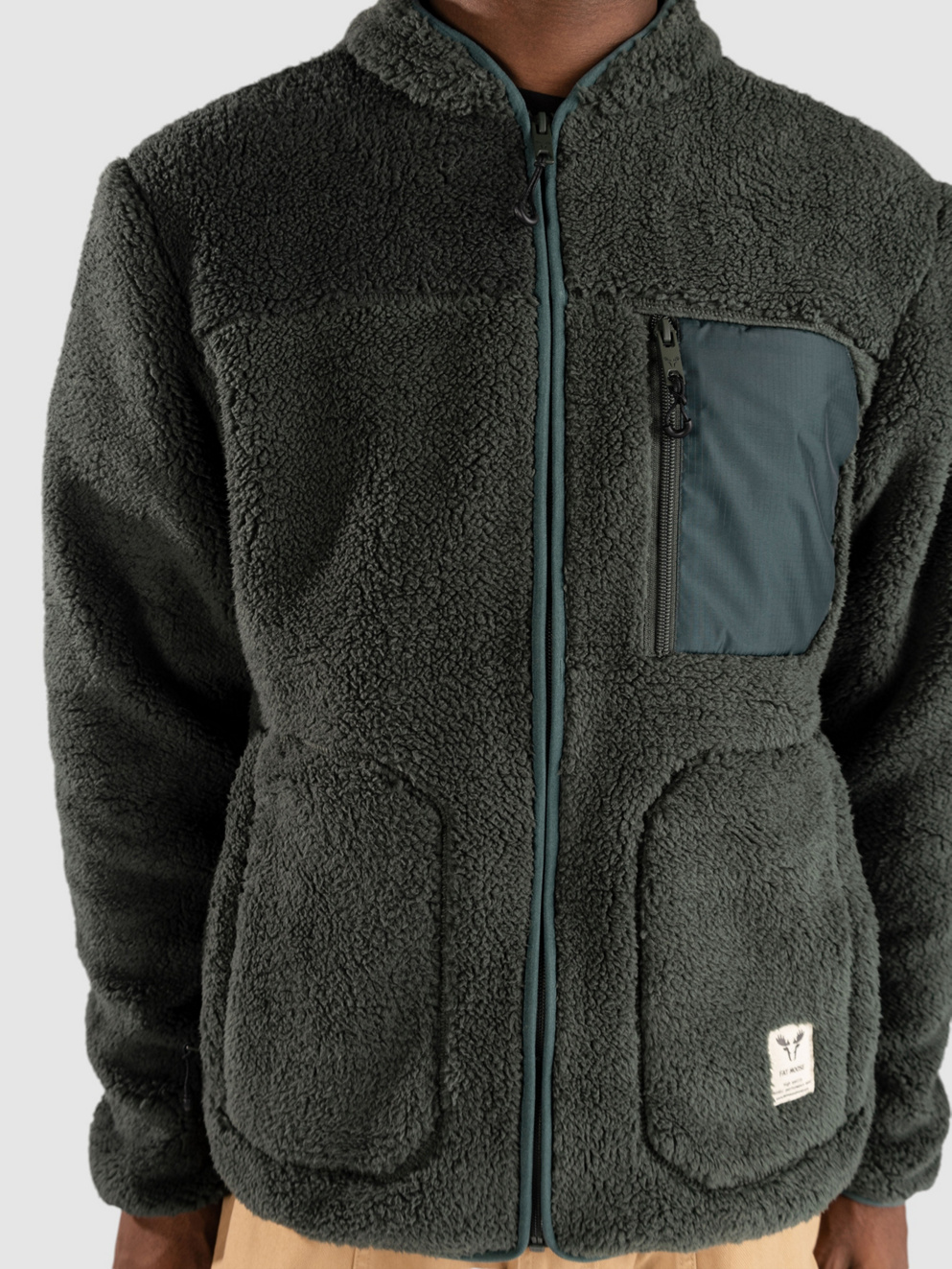 Fat Moose Wood Fleece Jacket beetle green