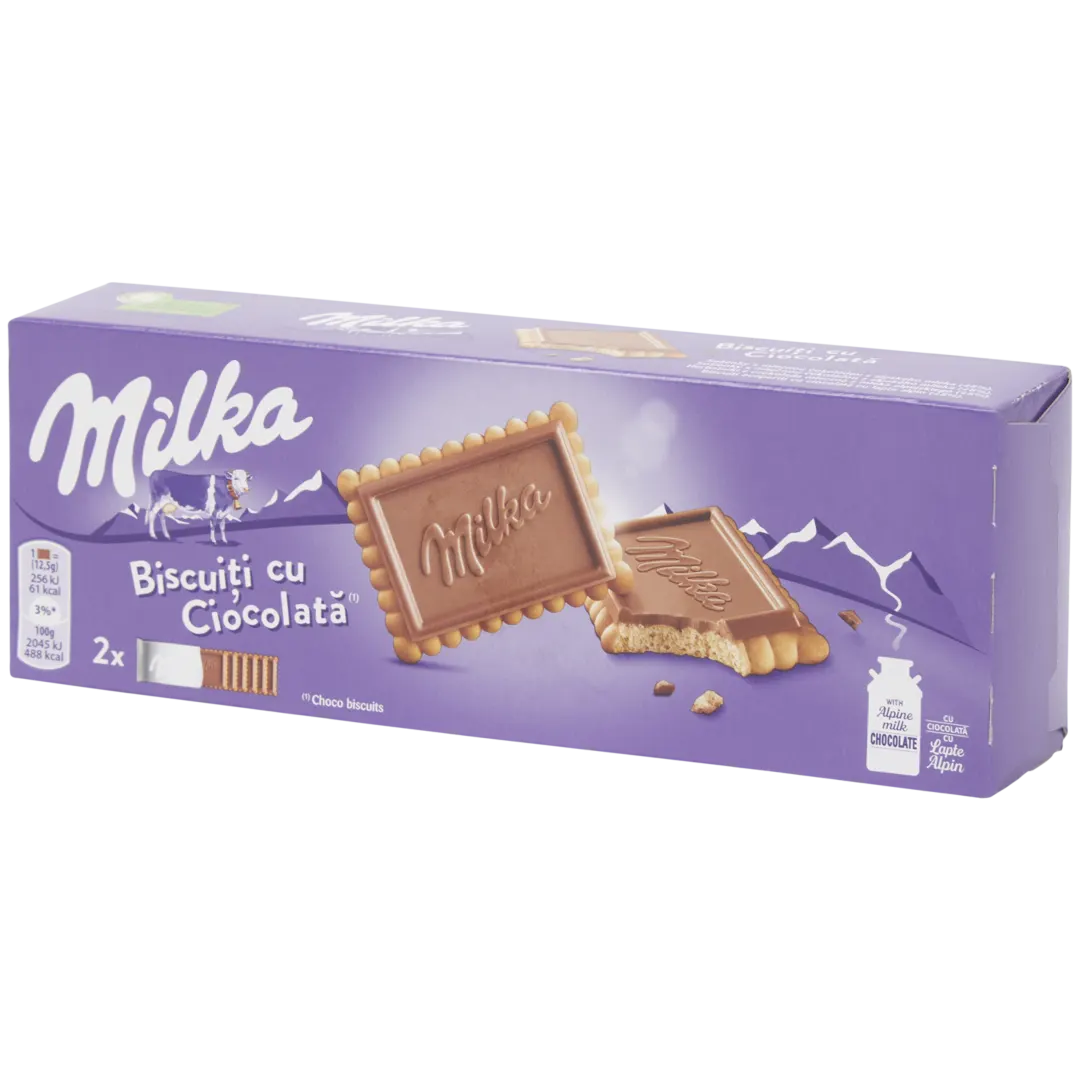 Biscuits nappés de chocolat Milka
