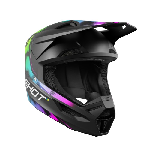 Shot - Casque Race Nitro Noir / Vert / Violet / Mat