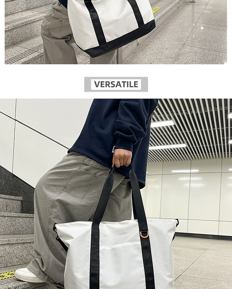 IOU - Geruite nylon tas