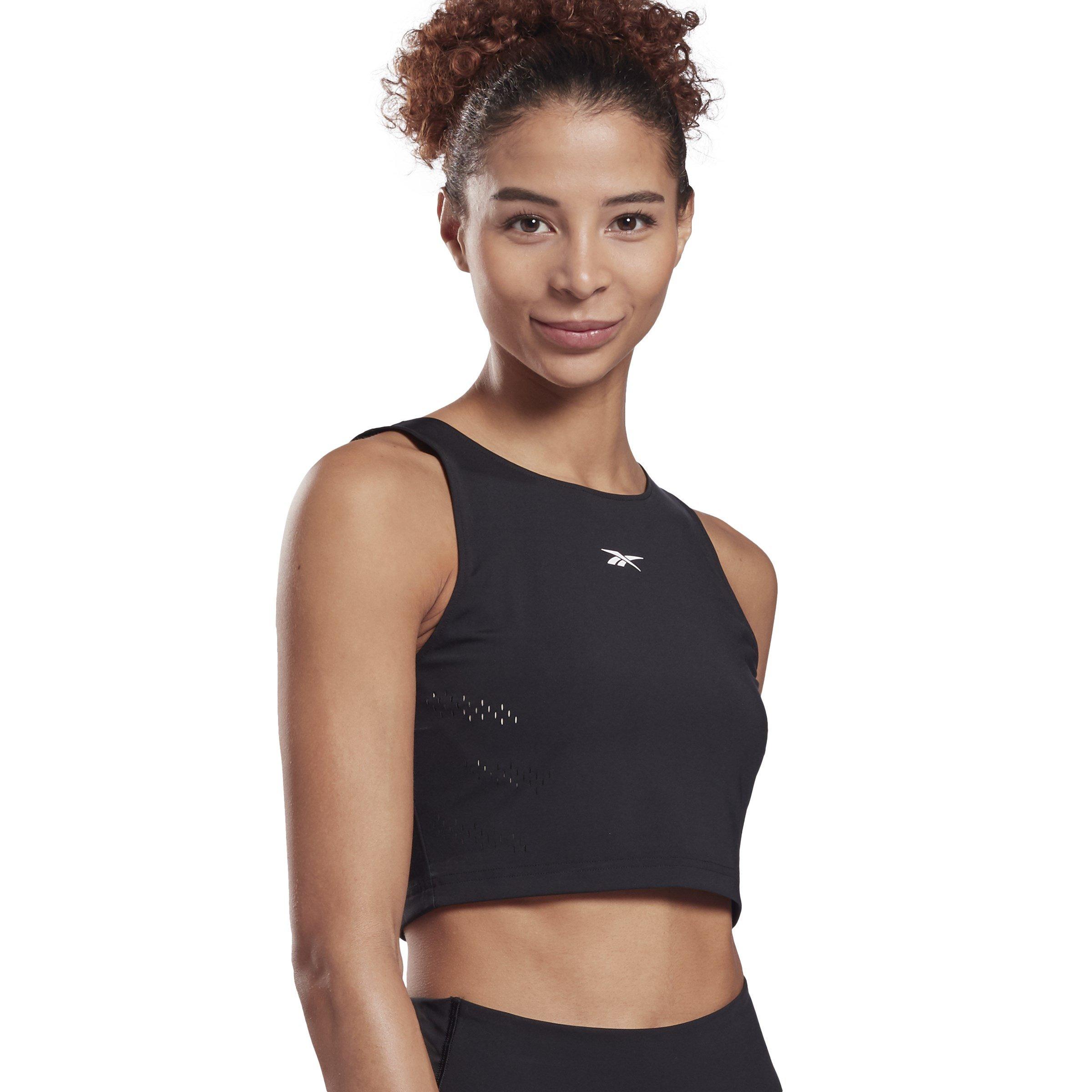 Reebok Perform Perforated Crop Long Sleeve Top Womens