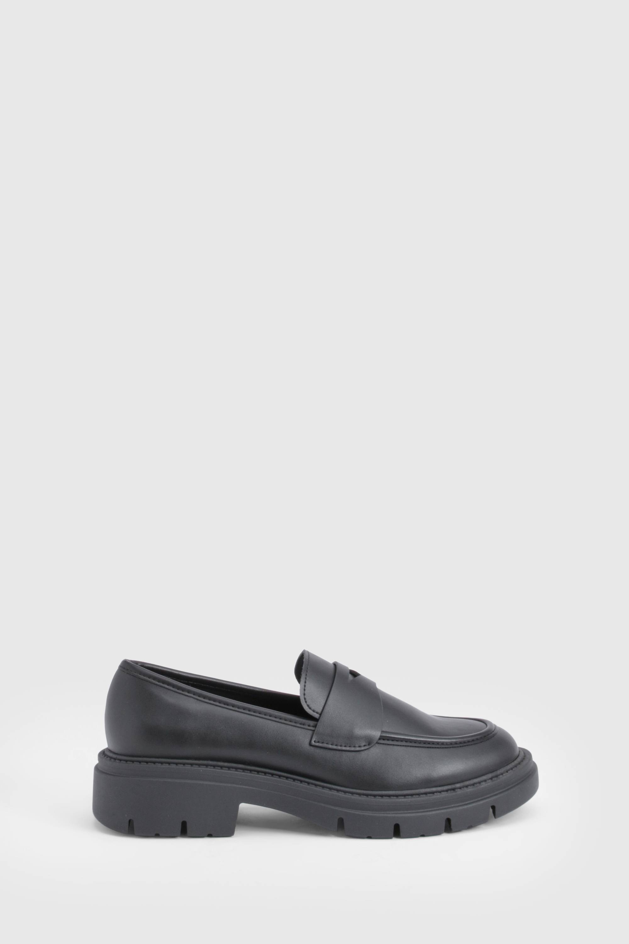 boohoo Mocassins à Détails de Panneaux Épais